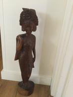 Houtsnijwerk Balinese vrouw, Antiek en Kunst, Kunst | Beelden en Houtsnijwerken, Ophalen of Verzenden