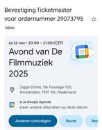Kaartjes Avond van de filmmuziek, Tickets en Kaartjes, Twee personen