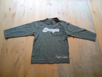  	 Stoer met grote draak longsleeve shirt 92 - 98 (E13)  beschikbaar voor biedingen