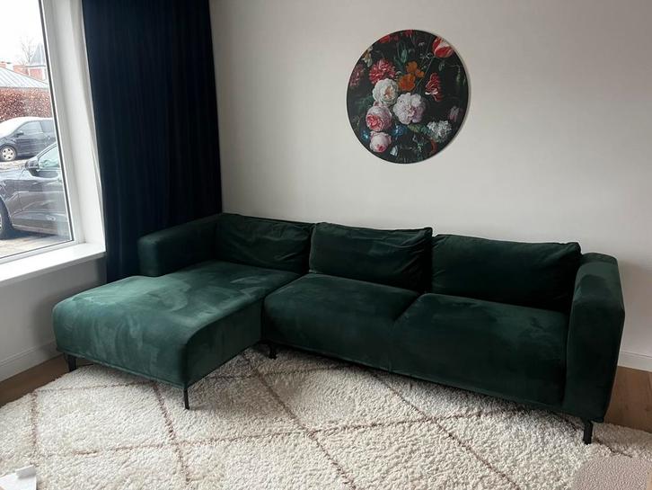 Velvet bank, Huis en Inrichting, Banken | Bankstellen, Gebruikt, Vierpersoons of meer, Ophalen of Verzenden