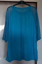 Mooi lichtblauw shirt met opengerktw mouw. Mt. 50, Verzenden, Nieuw, Blauw, Korte mouw