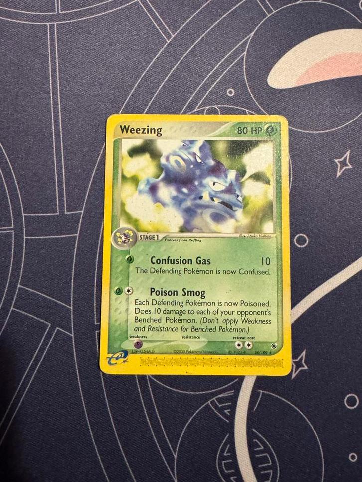 Pokémon kaart Weezing #24 Ruby & Sapphire, Hobby en Vrije tijd, Verzamelkaartspellen | Pokémon, Gebruikt, Losse kaart, Ophalen of Verzenden