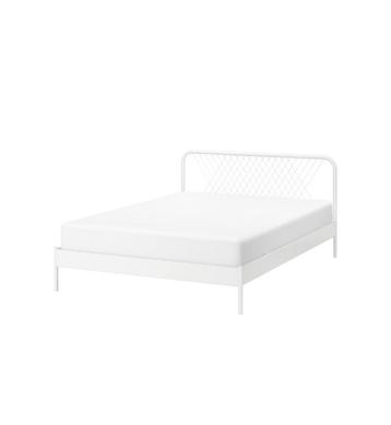 Ikea nesttunn white double bed frame