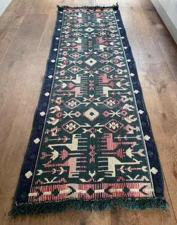 Kelim vöoerkleed/turquoise bauw/67x209 cm beschikbaar voor biedingen