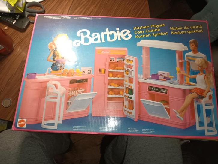 Vintage Barbie Keuken in Doos - Zeldzaam!, Kinderen en Baby's, Speelgoed | Poppen, Gebruikt, Barbie, Ophalen of Verzenden
