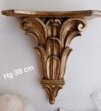 Oude goud kleurige console hoog 38 cm, Antiek en Kunst, Ophalen of Verzenden