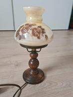 Vintage lamp met glazen kap, Antiek en Kunst, Ophalen of Verzenden