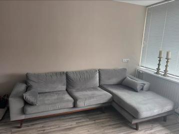 Torino bank Wehkamp met Chaise Longue grijs velours
