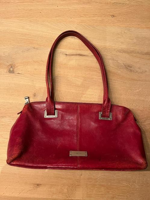 Rode handtas Claudio Ferrici wijnrode tas, Sieraden, Tassen en Uiterlijk, Tassen | Damestassen, Gebruikt, Handtas, Rood, Ophalen of Verzenden