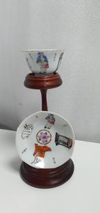 Chinees kop en schotel met wu shuang pu decor, Antiek en Kunst, Ophalen of Verzenden
