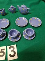 mini servies paars met gele stippen, Antiek en Kunst, Ophalen of Verzenden