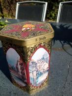 Vintage Koektrommel met Stadsgezichten, Ophalen of Verzenden, Gebruikt, Koek(jes), Overige merken