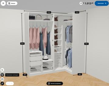 IKEA PAX kast hoek 236x210x110 - afbeelding 5