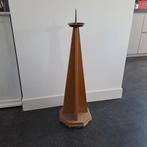 Antiek houten kandelaar 90cm, Ophalen of Verzenden, Overige materialen