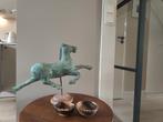 Chinees houten paard decoratie groen oud op standaard, Ophalen of Verzenden, Gebruikt