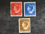 1941 NVPH 274A, 275A, 279A, Kon. Wilhelmina, Postzegels en Munten, Postzegels | Nederlands-Indië en Nieuw-Guinea, Ophalen of Verzenden