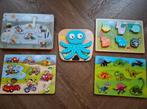Pakket met 5 houten puzzels (1 van little dutch met geluid), Kinderen en Baby's, Speelgoed | Kinderpuzzels, Ophalen, Zo goed als nieuw