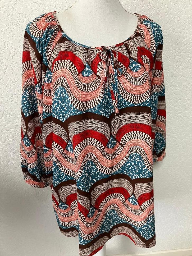 valt als maat 52/XXXL oksel tot oksel 75 cm -3/4 mouw, Kleding | Dames, Grote Maten, Zo goed als nieuw, Blouse of Tuniek, Ophalen of Verzenden