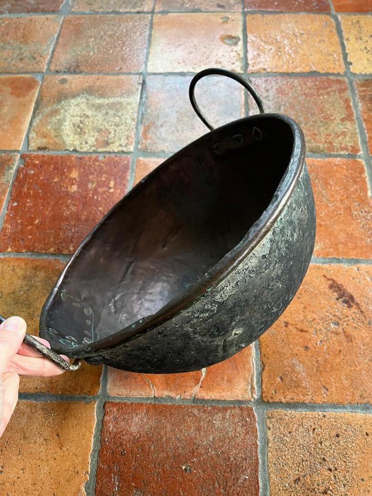 Antiek koperen schaal 35 x 23,5 cm, Antiek en Kunst, Antiek | Koper en Brons, Koper, Ophalen of Verzenden