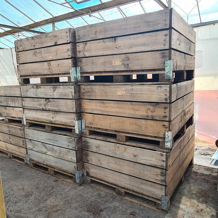 Grote houten kratten kisten, Doe-het-zelf en Verbouw, Kratten en Dozen, Gebruikt, Krat, 100 cm of meer, 50 cm of meer, 60 cm of meer