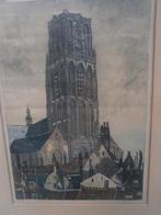 Pracht. Kl. ets van de Laurenstoren v Marius de JONGERE, Ophalen of Verzenden