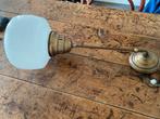 Ouderwetse schoollamp, Huis en Inrichting, Lampen | Tafellampen, Zo goed als nieuw, Glas, Minder dan 50 cm, Ophalen