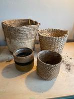 4 Rieten Plantenmanden - Verschillende Maten, Tuin en Terras, Ophalen, Overige materialen, Minder dan 30 cm, Minder dan 60 cm