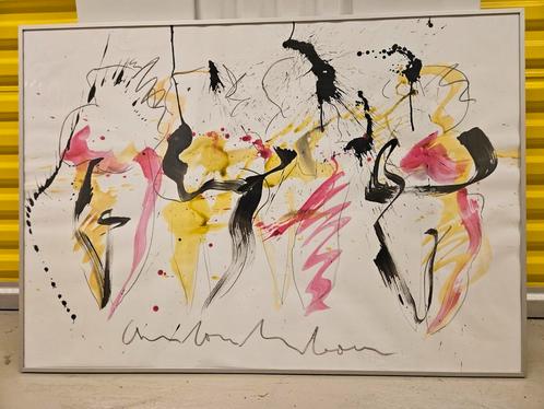 Anton Heyboer 4 vrouwen in lijst, Antiek en Kunst, Kunst | Schilderijen | Modern, Ophalen of Verzenden