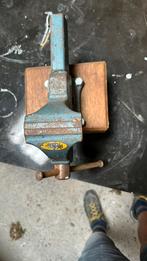 Heuer bankschroef met pijpklem bek 10 cm kwaliteit, Ophalen of Verzenden, Zo goed als nieuw, Bankschroef