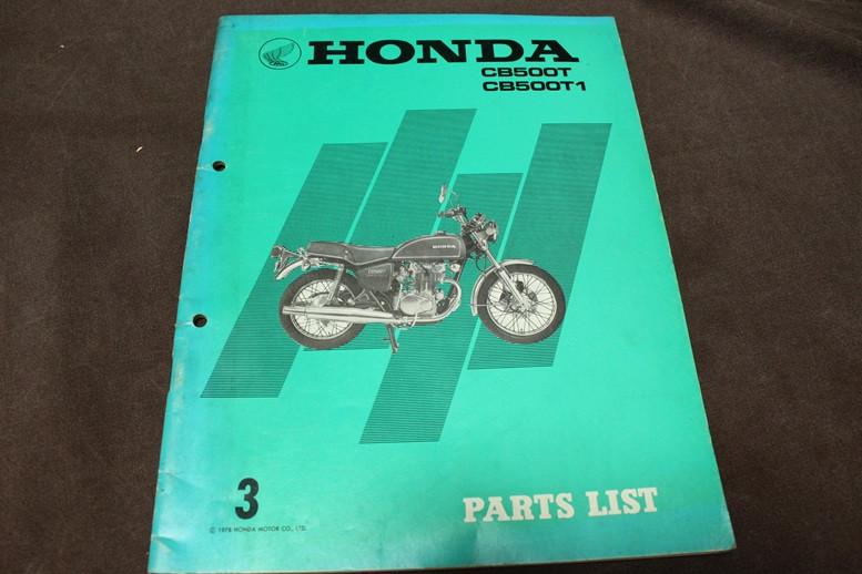 Honda CB500T T1 1978 motorcycle parts list CB 500 twin, Ophalen of Verzenden, Honda