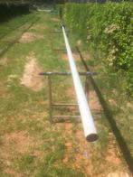 Aluminium vlaggenmast met grondpaal en nieuw touw, Ophalen, Gebruikt