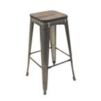 Lix Xavier Pauchard metalen horeca stoelen met hout  601, Bruin, Nieuw, Ophalen of Verzenden, Vijf, Zes of meer stoelen