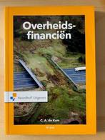 Overheidsfinancien, Boeken, Studieboeken en Cursussen, C.A. de Kam, Nieuw, Beta, HBO