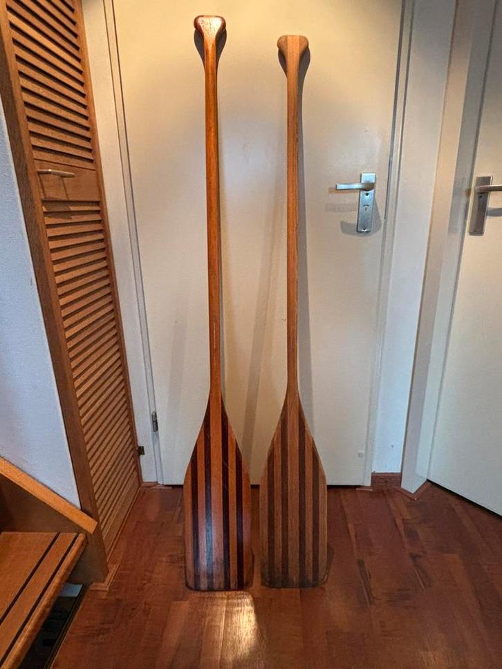 Steekpeddel hout, Watersport en Boten, Peddels, Gebruikt, Enkelbladige peddel, Ophalen of Verzenden