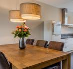 Eettafel eiken geolied, incl. 6 stoelen (Santorini serie), Ophalen, Zo goed als nieuw, Klassiek modern, 4 tot 6 stoelen