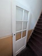 Binnendeur deur wit glas Jaren 30, Doe-het-zelf en Verbouw, Deuren en Horren, Ophalen, Gebruikt, 80 tot 100 cm, Binnendeur