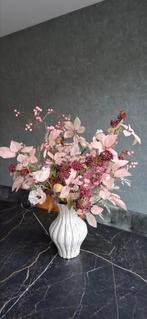 Mooi boeket kunstbloemen incl vaas, Ophalen of Verzenden, Zo goed als nieuw