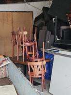 Cafe stoelen en tafels, Ophalen of Verzenden, Zo goed als nieuw, Bruin, Vijf, Zes of meer stoelen