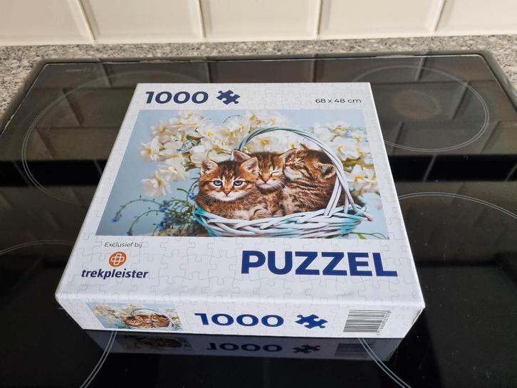 Legpuzzel katten nieuw 1000 stukjes € 3,00, Hobby en Vrije tijd, Denksport en Puzzels, Nieuw, Legpuzzel, 500 t/m 1500 stukjes