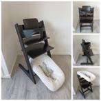 Stokke Tripp Trapp zwart+babyset,2 standen newbornset,hoes, Ophalen of Verzenden, Zo goed als nieuw, Stokke Tripp Trapp, Stoelverkleiner