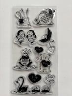 Inkadinkado - Animal hearts Luv Ya stempelset, Hobby en Vrije tijd, Stempelen, Ophalen of Verzenden, Zo goed als nieuw, Clearstamp