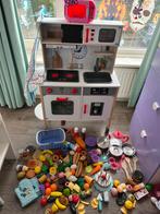 Speelgoedkeuken met accessoires en magnetron, Ophalen, Zo goed als nieuw, Hout, Speelkeuken