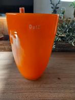 Mooie bloemen vaas " DutZ collection"., Huis en Inrichting, Ophalen, Oranje, Minder dan 50 cm, Glas