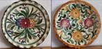 Drie Italiaanse wandborden met bloemen. 🌺🌼 Diameter 33 cm., Minder dan 50 cm, Ophalen of Verzenden, Zo goed als nieuw, Schilderij
