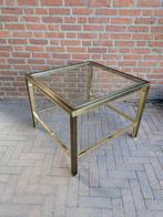 Vintage messing salontafel met glasplaat, Antiek en Kunst, Antiek | Meubels | Tafels, Ophalen