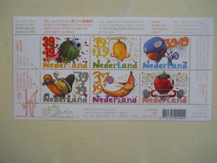 Nederland 2004 Nominaal Kinderzegels Blok Nvph.2295, Postzegels en Munten, Postzegels | Nederland, Postfris, Na 1940, Ophalen of Verzenden