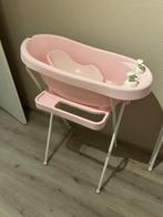 Bebe jou baby roze thermo badje met standaard en babyzitje, Ophalen, Gebruikt, Badje, Bébé-jou