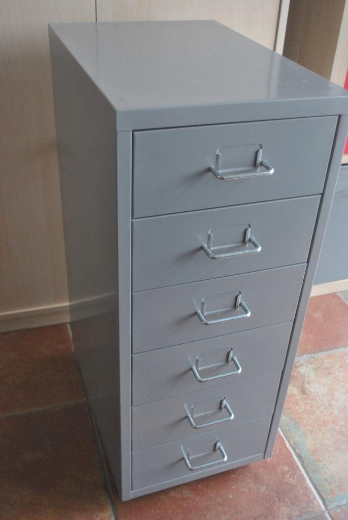 ladenkastje, archiefkastje, metaal op wielen, Ikea, Huis en Inrichting, Kasten | Ladekasten, Gebruikt, Minder dan 100 cm, 50 tot 100 cm