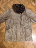Leren jas met schapenvacht (shearling) maat L, Ophalen of Verzenden, Zo goed als nieuw, Maat 42/44 (L), Bruin