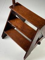 Trapje Bibliotheektrap eiken antiek, Doe-het-zelf en Verbouw, Ladders en Trappen, Ophalen, Minder dan 2 meter
